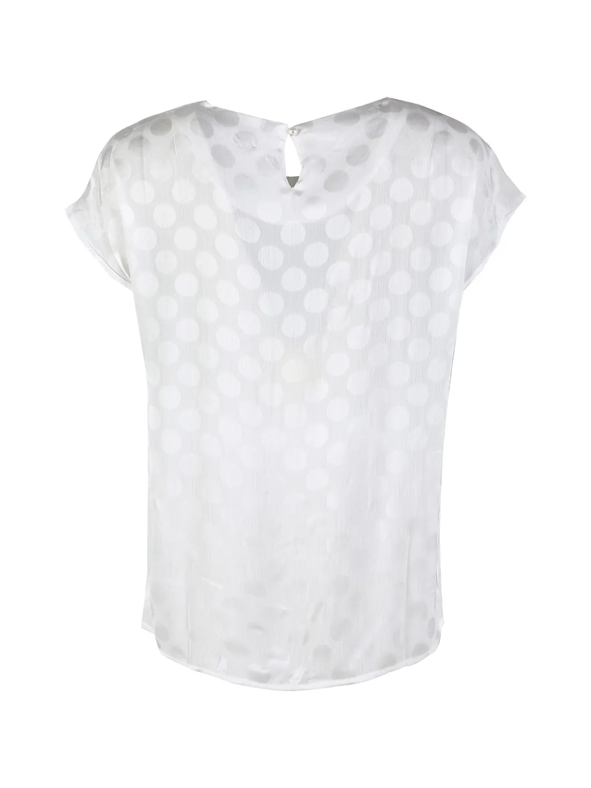 Sweet Miss Blusa donna girocollo a maniche corte - bianco