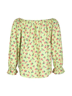 Sweet Miss Blusa donna in cotone a fiori manica lunga
