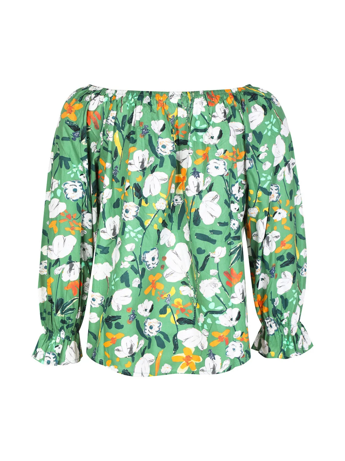 Sweet Miss Blusa donna in cotone a fiori manica lunga