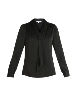 Sweet Miss Blusa donna in raso con cravatta