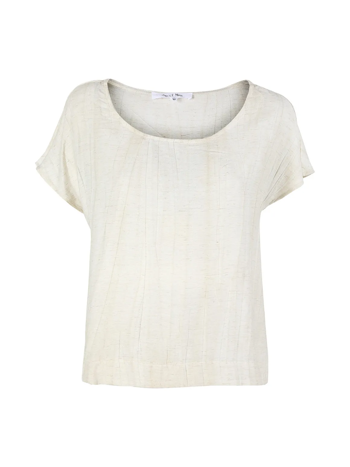 Sweet Miss Blusa donna misto lino a maniche corte
