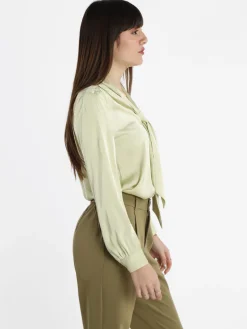 Sweet Miss Camicetta donna effetto raso con cravattino