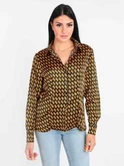 Sweet Miss Camicia donna a fantasia manica lunga