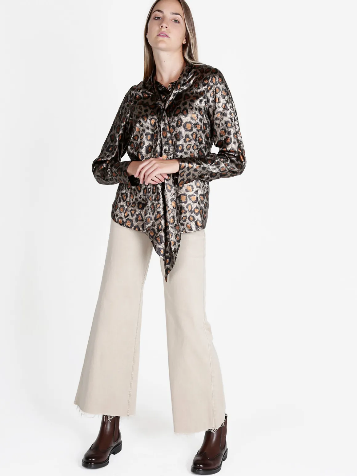 Sweet Miss Camicia donna maculata a maniche lunghe