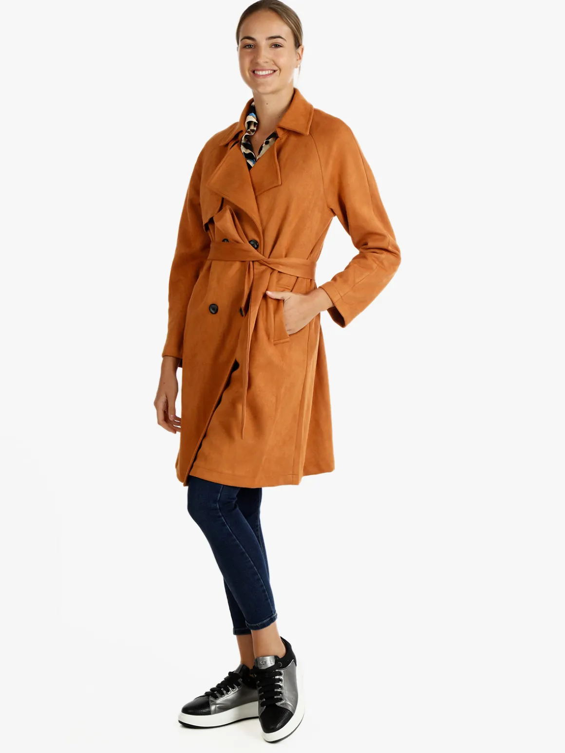 Sweet Miss Cappotto leggero donna con cintura