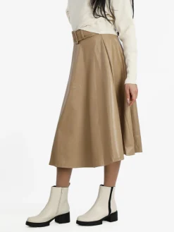 Sweet Miss Gonna midi in ecopelle con cintura