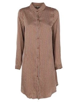 Sweet Miss Maxi camicia donna con cintura e collo alla coreana