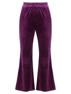 Sweet Miss Pantaloni a zampa da donna in velluto