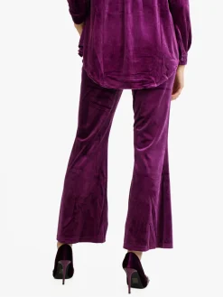 Sweet Miss Pantaloni a zampa da donna in velluto