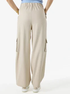 Sweet Miss Pantaloni cargo da donna a gamba larga - beige