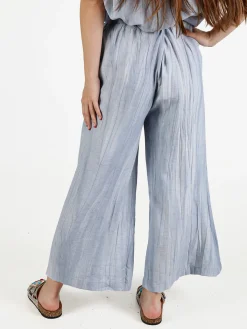 Sweet Miss Pantaloni donna a gamba larga in misto lino