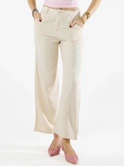 Sweet Miss Pantaloni donna a palazzo - beige