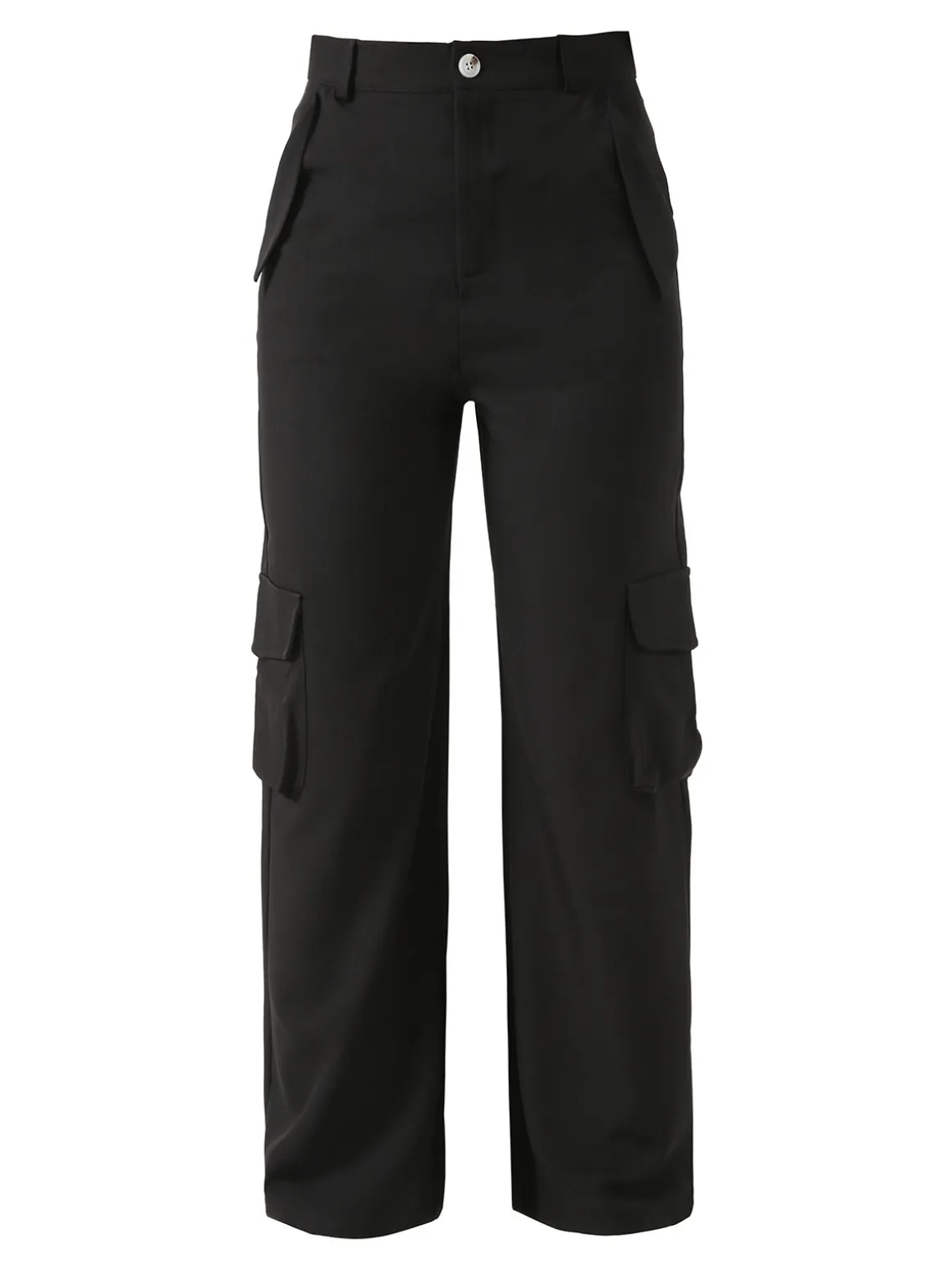 Sweet Miss Pantaloni donna a palazzo con tasconi laterali - nero