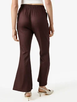 Sweet Miss Pantaloni donna cropped con finale largo - moro