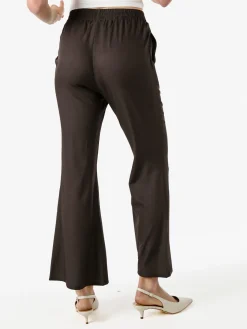 Sweet Miss Pantaloni donna cropped con finale largo - militare
