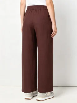 Sweet Miss Pantaloni donna in viscosa a gamba larga - moro