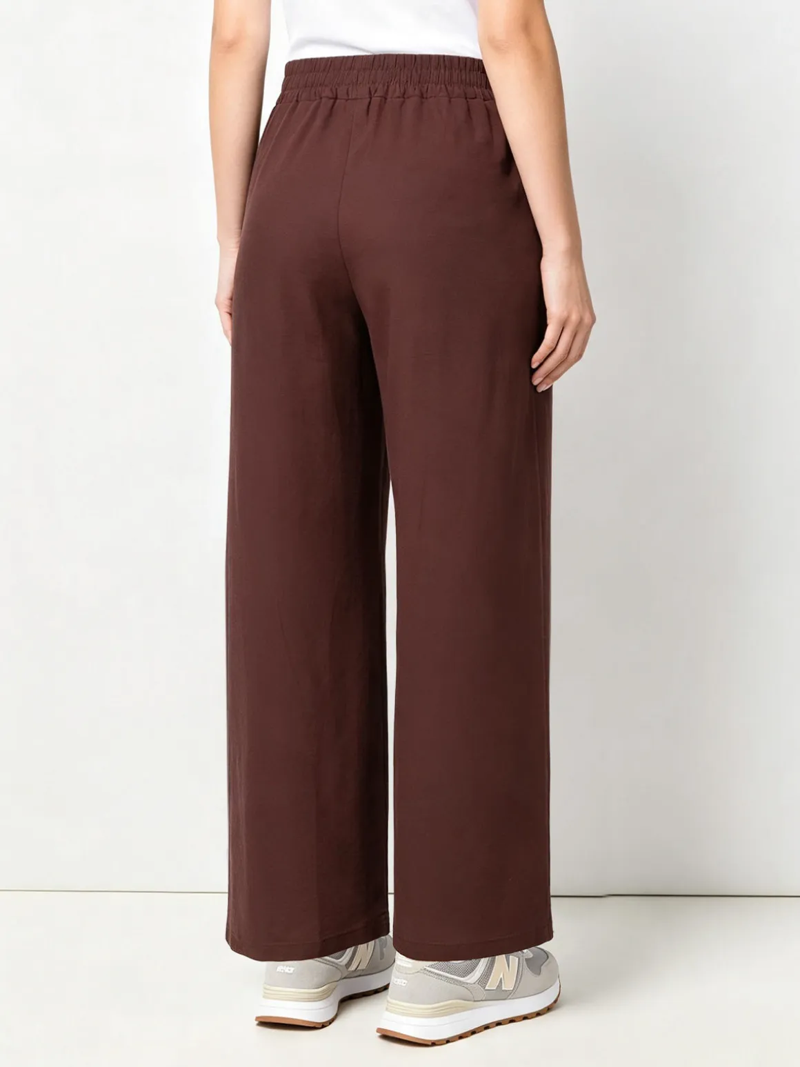 Sweet Miss Pantaloni donna in viscosa a gamba larga - moro