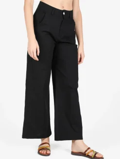 Sweet Miss Pantaloni donna in misto lino e cotone