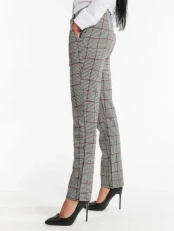 Sweet Miss Pantaloni pied de poule a gamba dritta