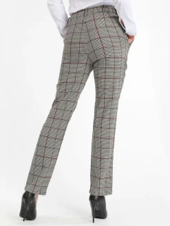 Sweet Miss Pantaloni pied de poule a gamba dritta