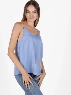 Sweet Miss Top donna con spalline sottili effetto raso