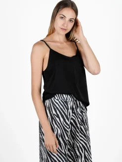 Sweet Miss Top donna con spalline sottili effetto raso