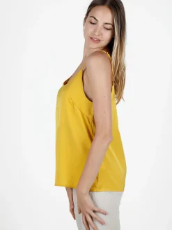 Sweet Miss Top donna con spalline sottili effetto raso