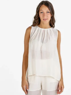Sweet Miss Top donna tinta unita - pistacchio