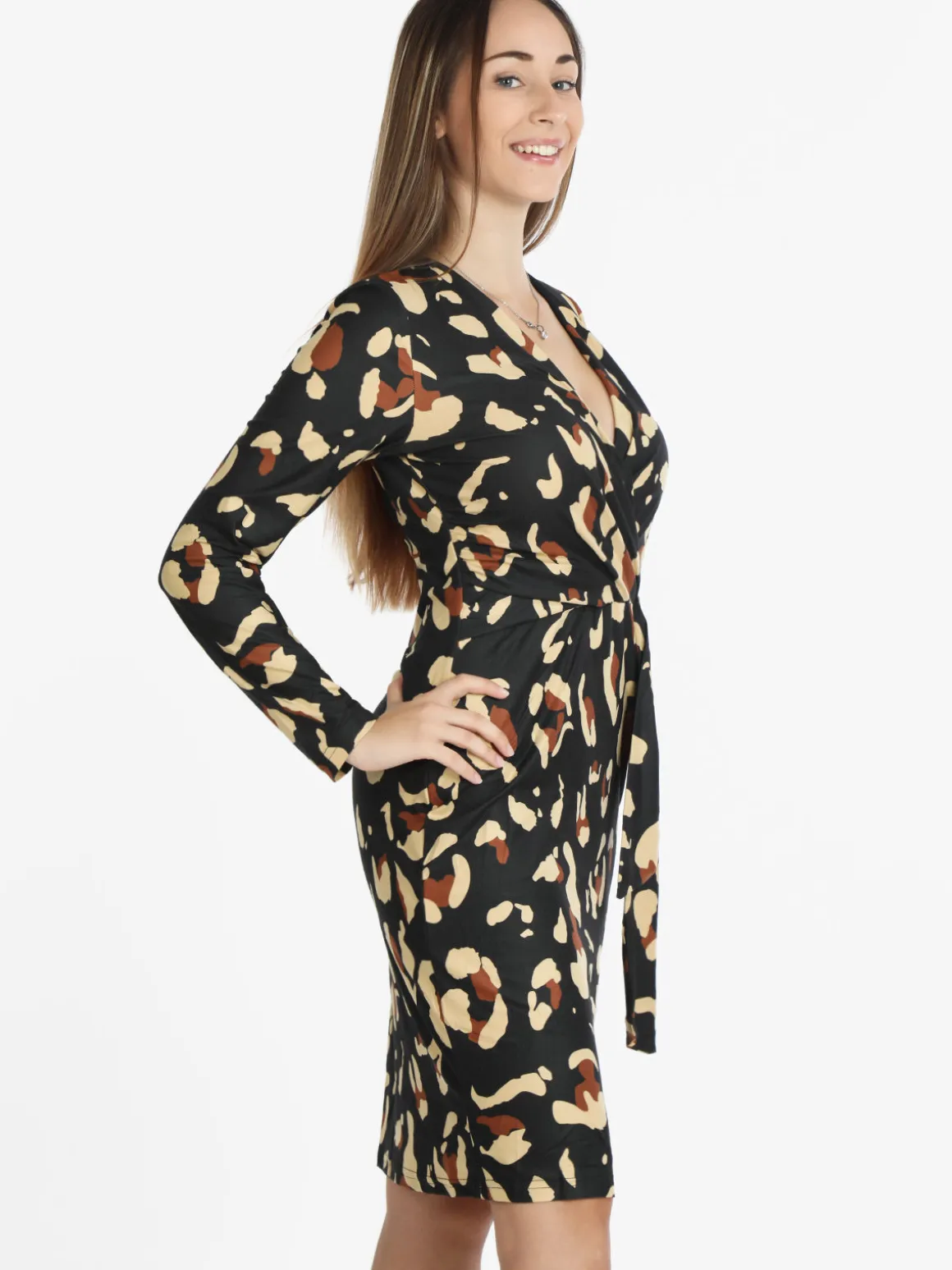 Sweet Miss Vestito con scollo a V e cintura da donna
