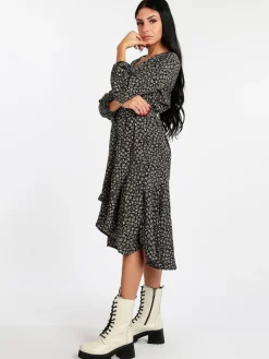 Sweet Miss Vestito donna asimmetrico a maniche lunghe