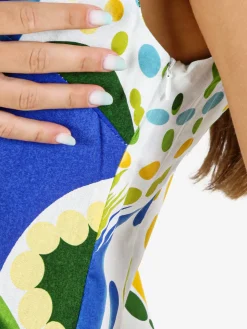 Sweet Miss Vestito donna colorato in misto lino e cotone