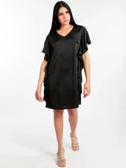 Sweet Miss Vestito donna con volant effetto raso
