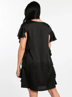 Sweet Miss Vestito donna con volant effetto raso