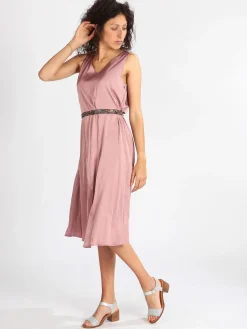 Sweet Miss Vestito donna smanicato effetto seta
