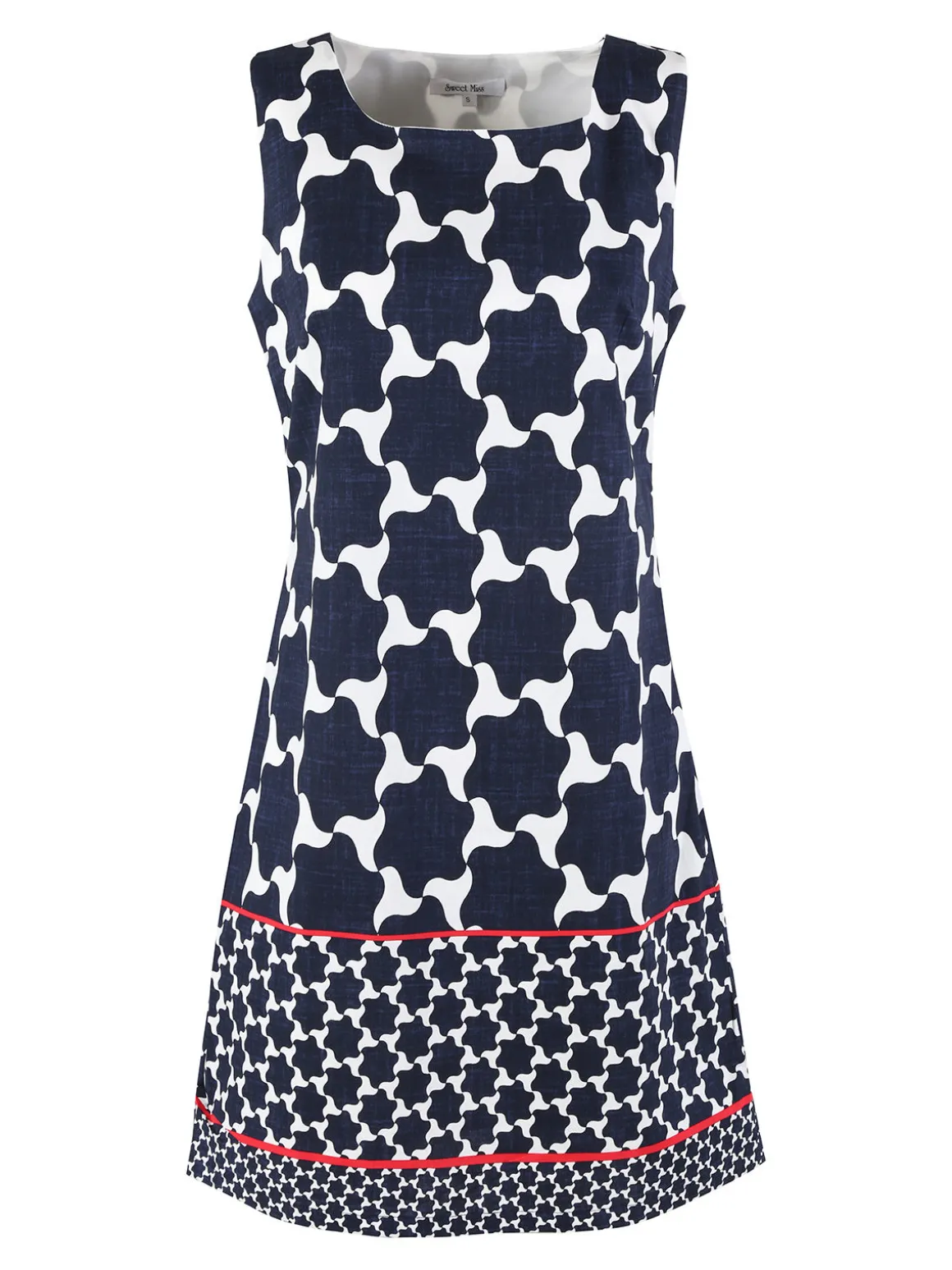 Sweet Miss Vestito donna smanicato in cotone con stampe