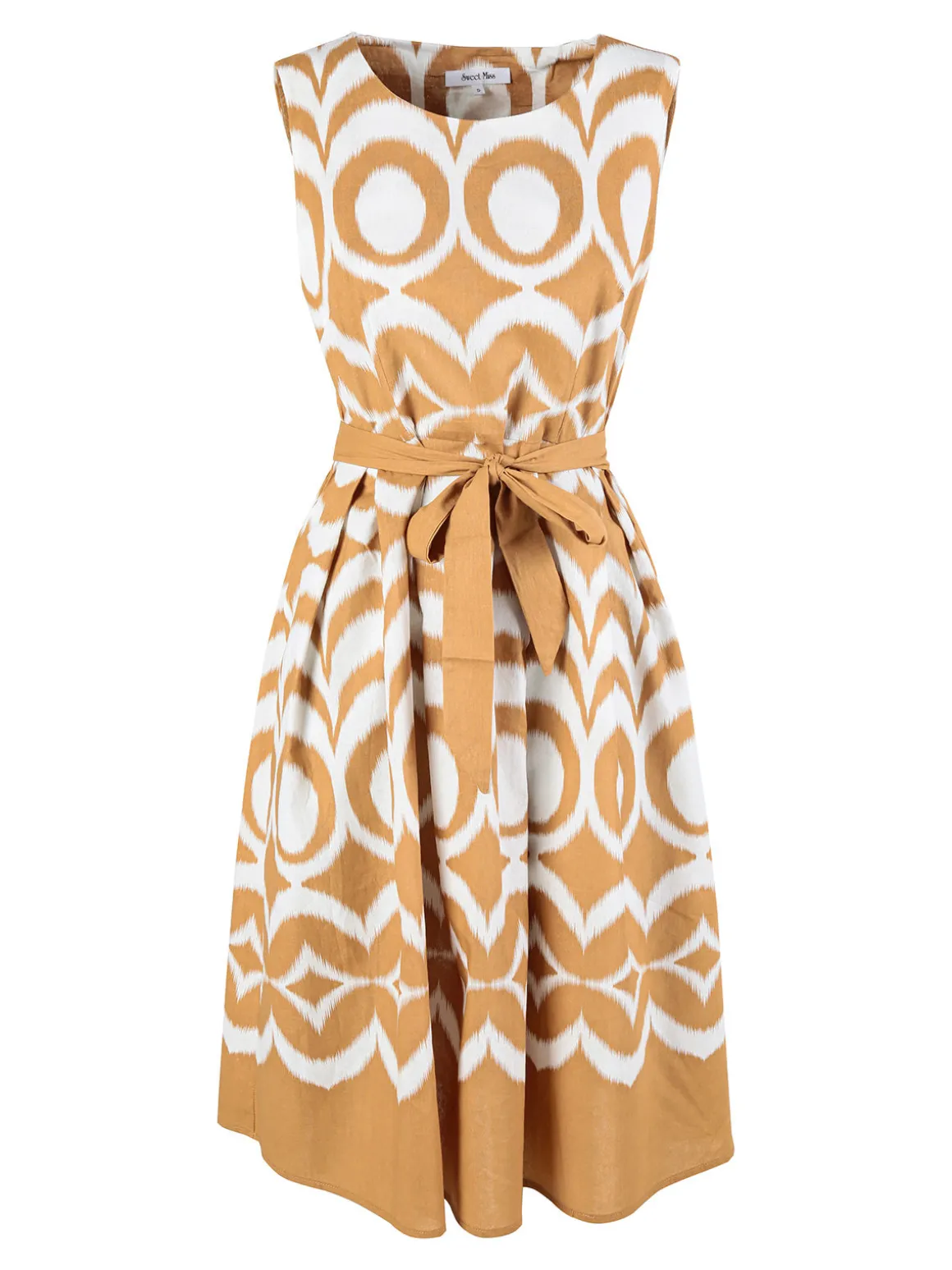 Sweet Miss Vestito donna smanicato in misto cotone e lino