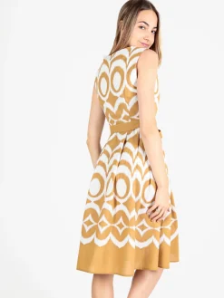 Sweet Miss Vestito donna smanicato in misto cotone e lino