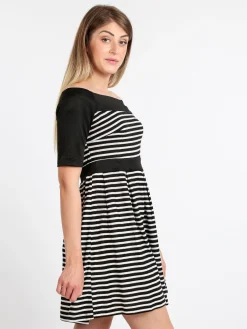 Sweet Miss Vestito donna svasato manica corta