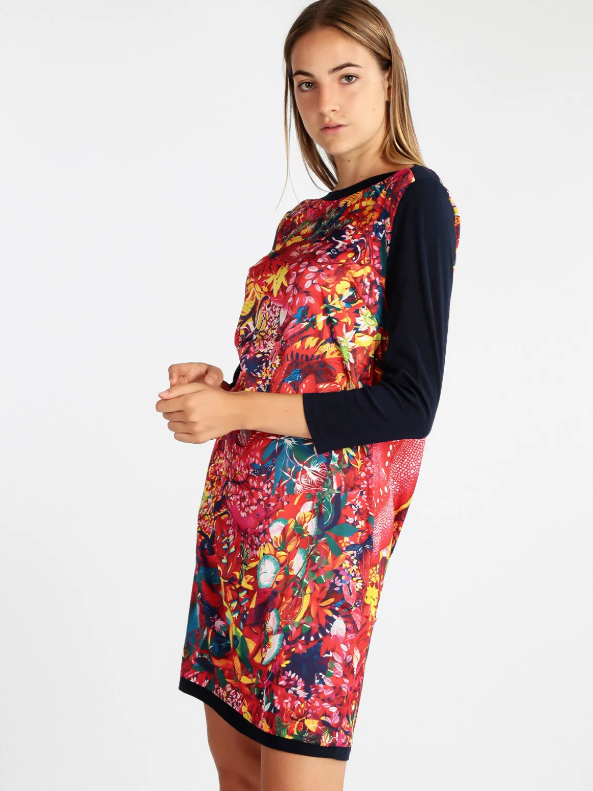 Sweet Miss Vestito floreale donna a manica lunga