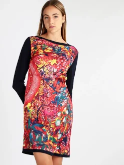 Sweet Miss Vestito floreale donna a manica lunga
