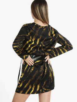 Sweet Miss Vestito leggero donna manica lunga con stampa