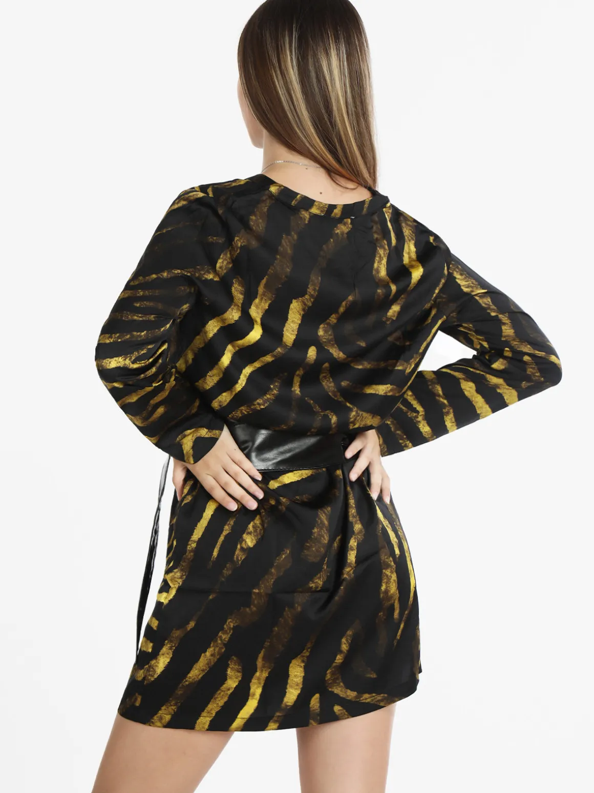 Sweet Miss Vestito leggero donna manica lunga con stampa