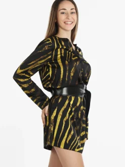 Sweet Miss Vestito leggero donna manica lunga con stampa