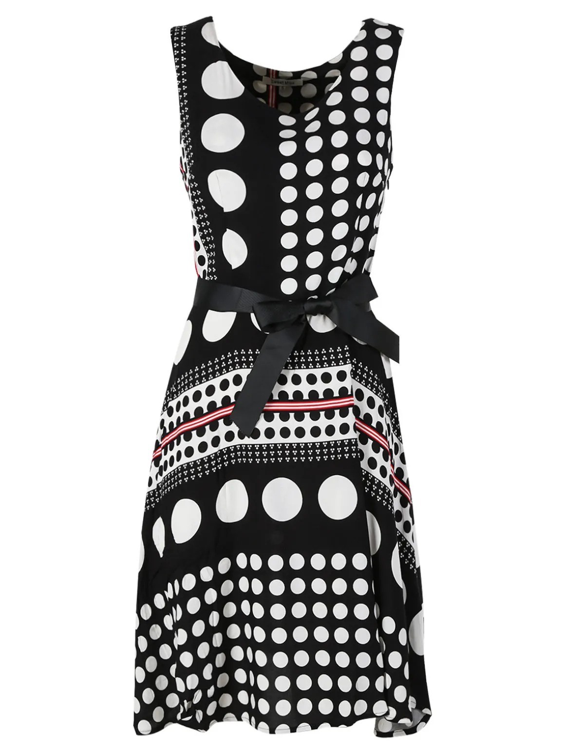 Sweet Miss Vestito smanicato da donna a pois