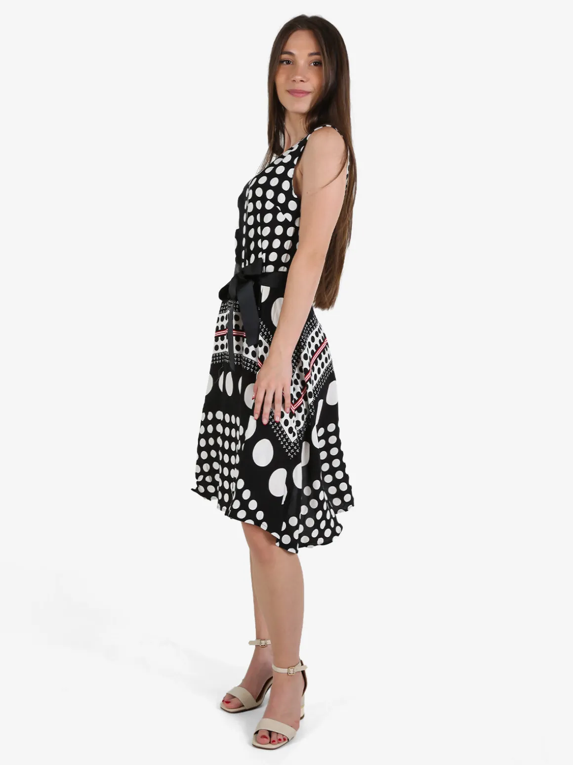 Sweet Miss Vestito smanicato da donna a pois