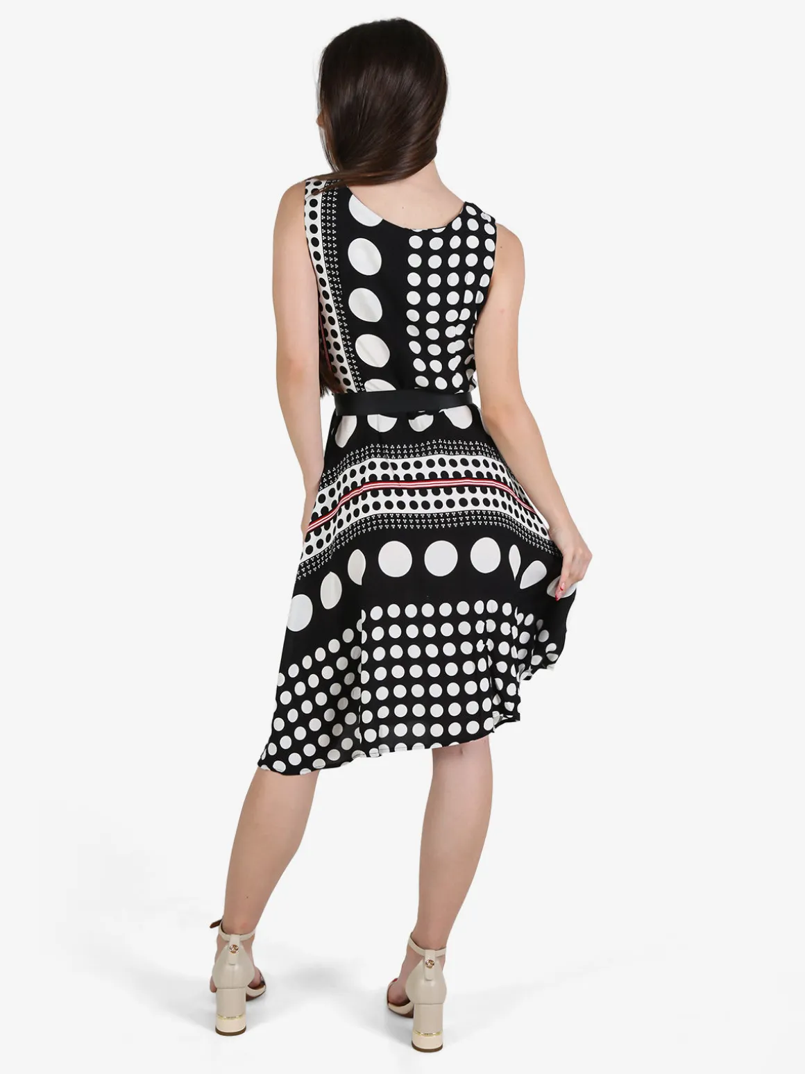 Sweet Miss Vestito smanicato da donna a pois