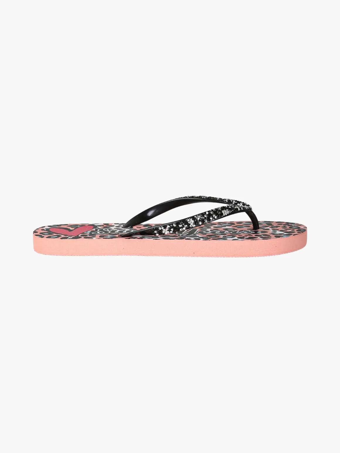 Sweet Years Infradito donna animalier in gomma con strass e pietre - rosa