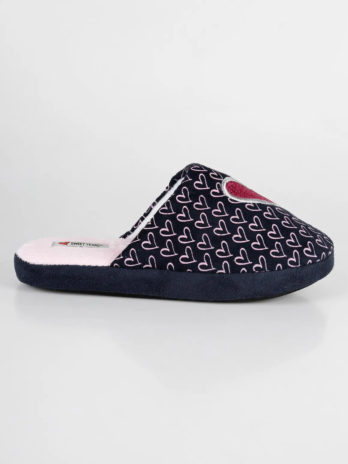 Sweet Years Pantofole con cuore glitter