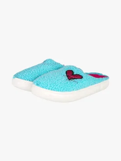 Sweet Years Pantofole donna invernali in tessuto orsetto - azzurro
