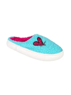 Sweet Years Pantofole donna invernali in tessuto orsetto - azzurro